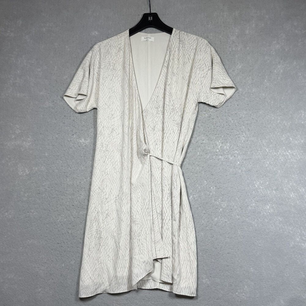 Babaton Aritzia Wrap Dress Women’s Size Small Snake Skin Short Sleeve V Neck